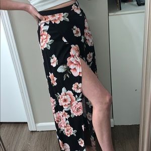 Floral maxi skirt